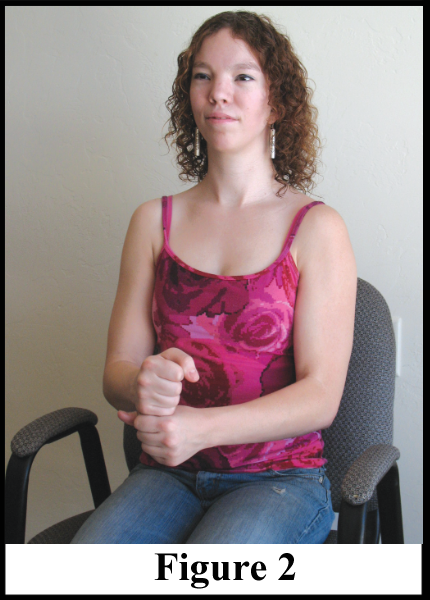 Photo showing how to use your fists to tone arm muscles.